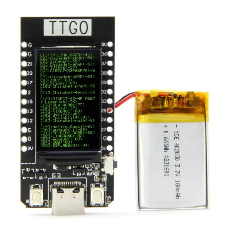 Макетная плата с Wi-Fi и ЖК-дисплеем ESP32 модуль TTGO T-дисплей беспроводной 4 Мб/16 Мб