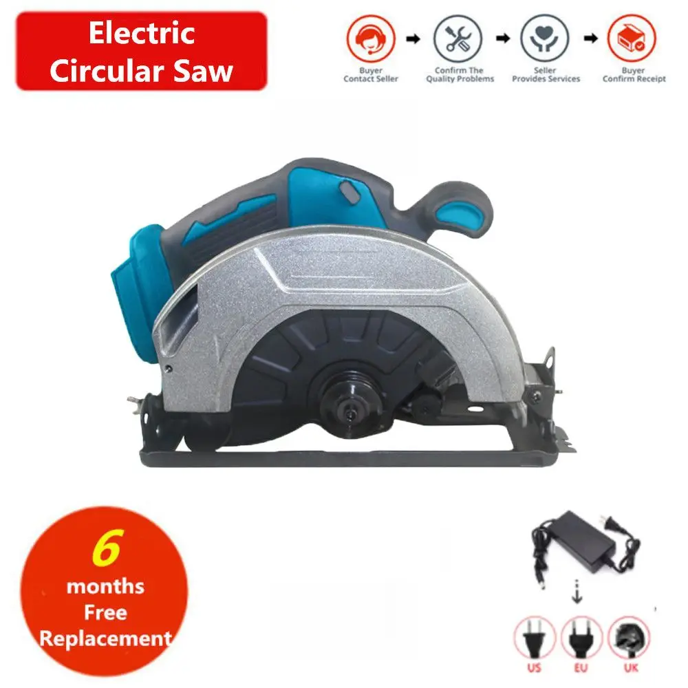 

7 Inch Brushless Electric Circular Saw Handle Power Tools Dust Passage Multifunction Cutting Machine for Makita 21V Battery