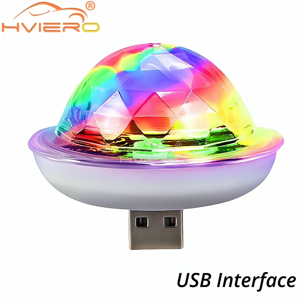 

1 шт. автомобильный светодиодный автомобильный USB окружающий свет DJ RGB мини красочный музыкальный звук интерфейс USB-C IOS праздничная вечеринка караоке домашняя лампа приветствия