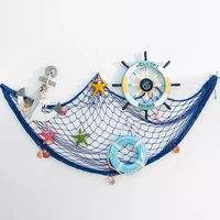 1pcspack photo props big fishing net shells wall hangings mediterranean sea style decor nautical fishing mesh wall stickers