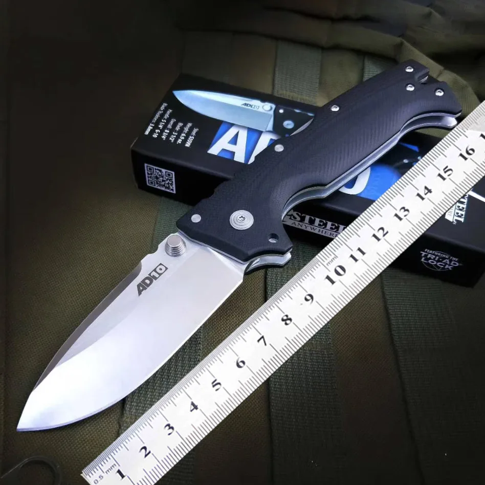 

Cold Steel AD10 Outdoor Camping Survival Folding Knife S35VN Blade G10 Handle High Hardness Sharp EDC Tactical Folding Knife EDC