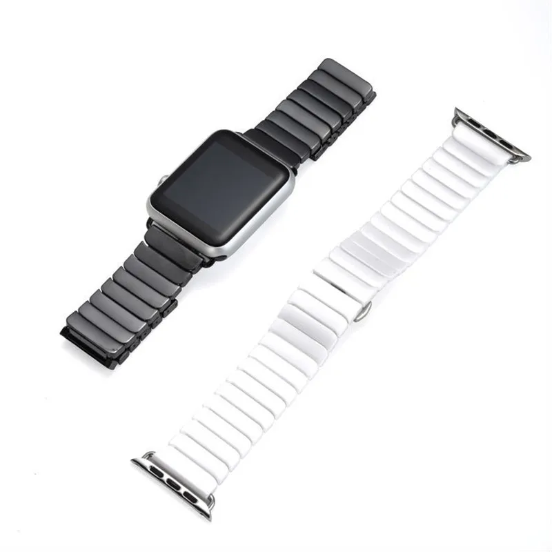 Ремешок керамический для Apple Watch Band 44/42 мм 38/40 браслет из нержавеющей стали с