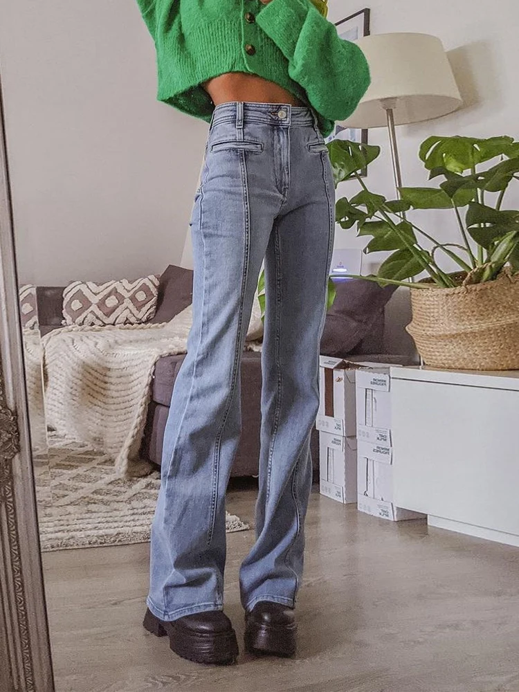 Женские джинсы-карго Waatfaak голубые узкие винтажные штаны в стиле пэчворк с