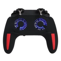 mobile phone gaming accessories handle grip h10 for pubg dual cooling fan game controller joystick for iphone 12 android gamepad