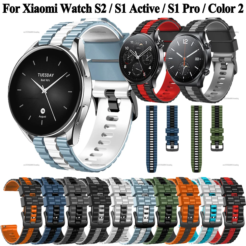 

Ремешок силиконовый для Xiaomi MI Watch S1 Active/Pro/Color 2, спортивный браслет для смарт-часов Mi Watch S2 42 46 мм, 22 мм