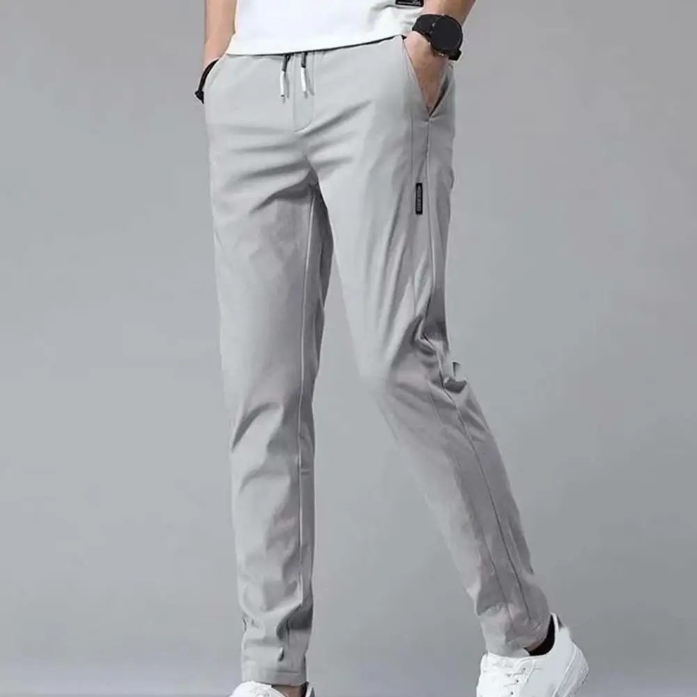 

Men Pants Faddish Men Drawstring Straight-leg Trouser Hard-wearing Men Trouser Casual Drawstring Men Trouser for Outdoors
