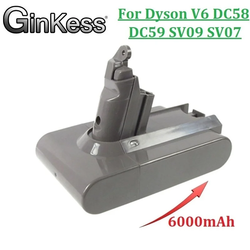

Сменная Батарея 6000 мАч 21,6 в для пылесоса Dyson V6 SV09 SV07 SV03 DC58 DC59 DC61 DC62 Animal серии DC74