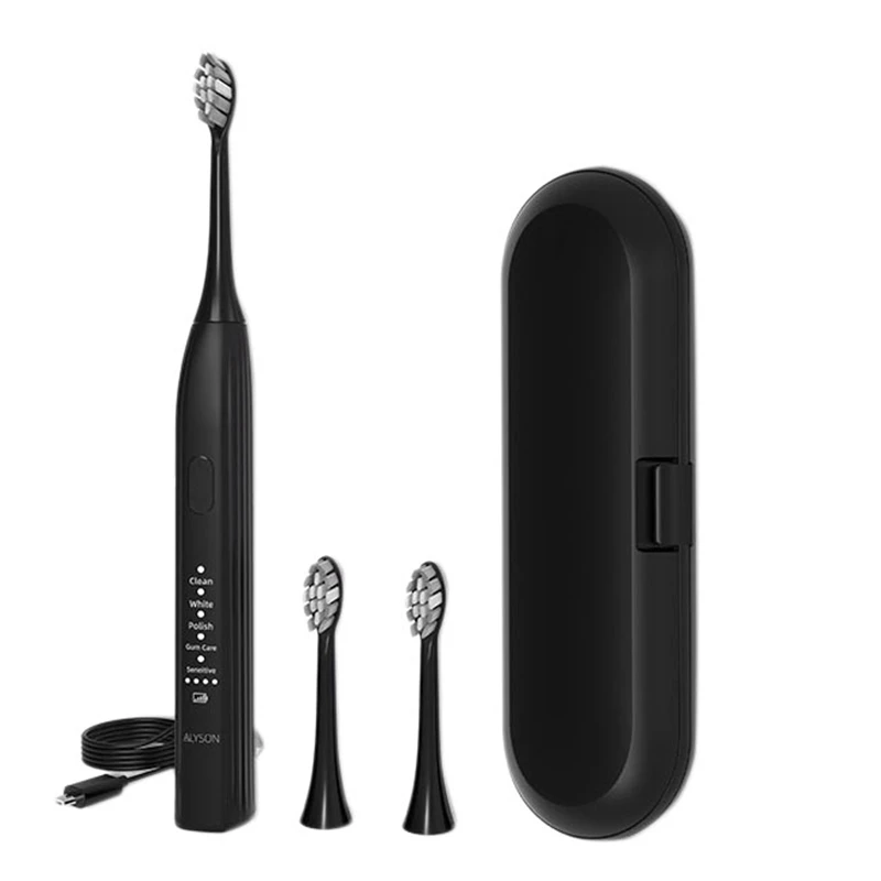 

Ultrasonic Electric Toothbrush Smart Timer -Toothbrush 2 Dupont Brush Heads & Travel Case Whitening Teeth Brush