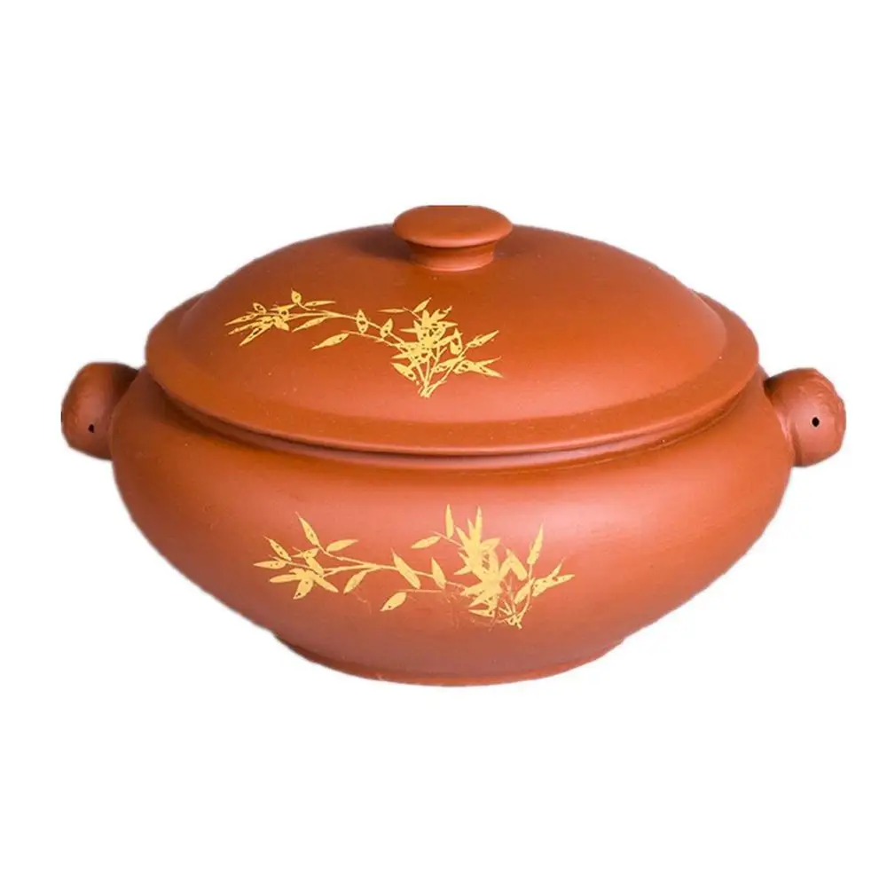 

Purple Clay Casserole Yunnan Zisha Steamer Stovetop Stew Soup Cookware Ceramic Stockpot for Multipurpose Use