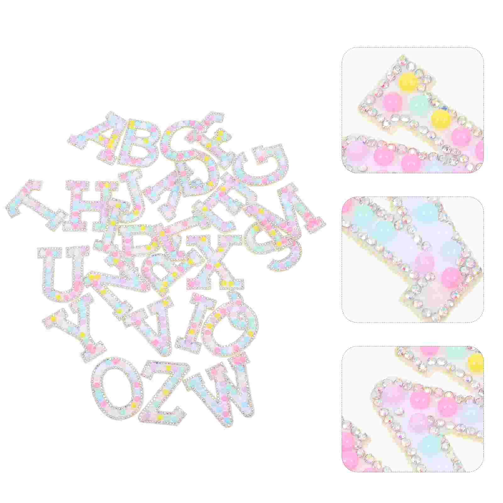 

26 Pcs Iron-on Clothing Sewing Patches Alphabet Patches Embroidery Repairing Appliques