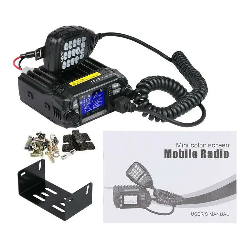 QYT KT-8900D 25-Watt Mini Car Mobile Radio Dual Band VHF/UHF 136-174/400-480MHz KT8900D Long Range Quad Watch Walkie Talkie