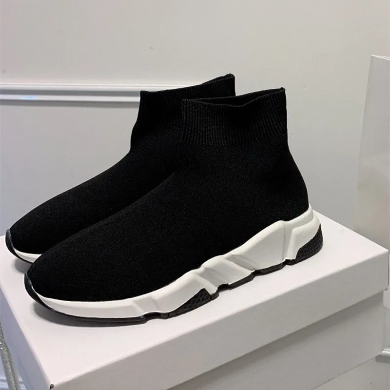 

Spring Autumn New Fly Weaving Flat Casual Shoes Woman High Gang Slip On Outdoor Platform Sneakers Vulcanized Shoes Women 2022