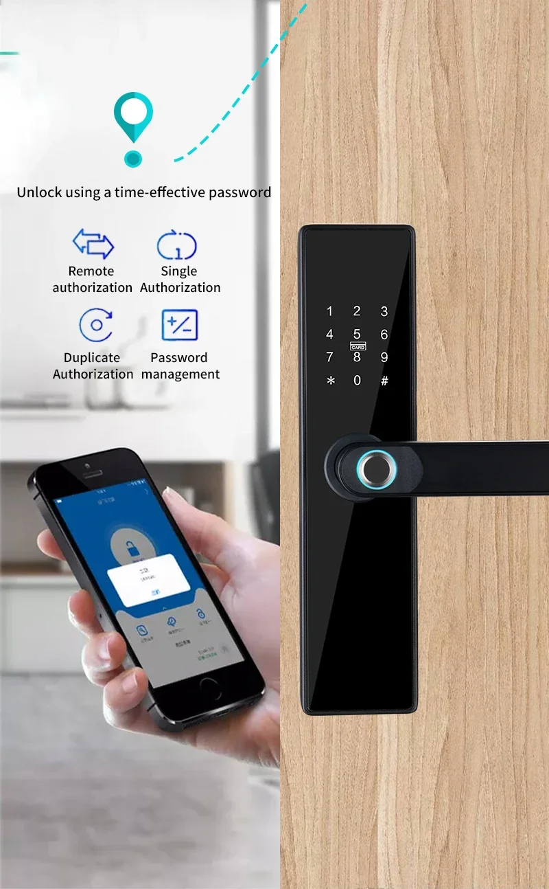 Замок с отпечатком пальца интеллектуальный электронный tuya ttlock умный