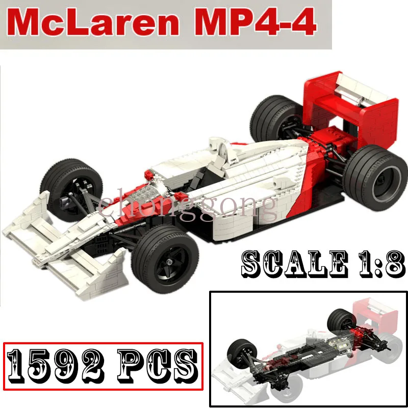 

Classic model MP4-4 - scale 1:8 Formula 1 Race Car Model Buiding Kit Creators Block Bricks Toys for Kids Birthday Gift Boys Set
