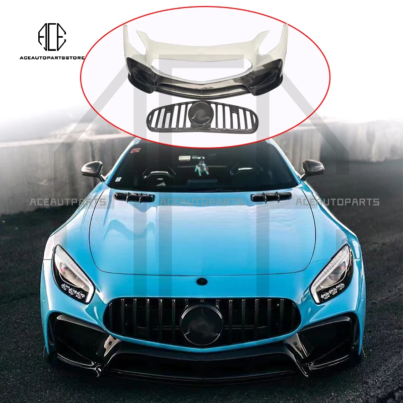 Передний бампер из углеродного волокна/Frp Upainted Gt Gts Amg Стайлинг автомобиля для
