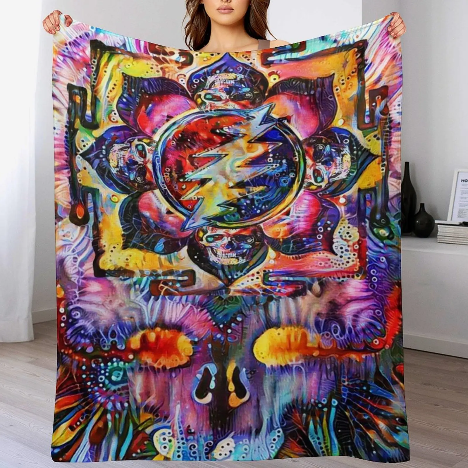 Sahasrara Yantra Bolt плед одеяло рождественские подарки пушистые мягкие большие аниме