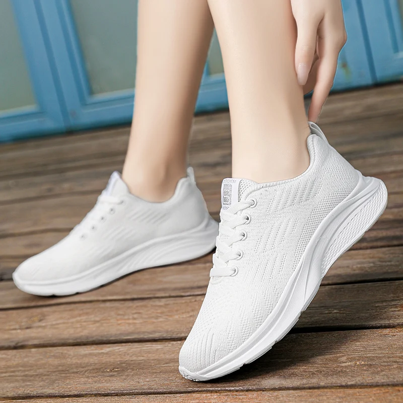 Womens Shoes Autumn Flat Gingham Sneakers Women Zapatillas De Mujer Outdoor Breathable Walking Ladies Shoes Candy Color