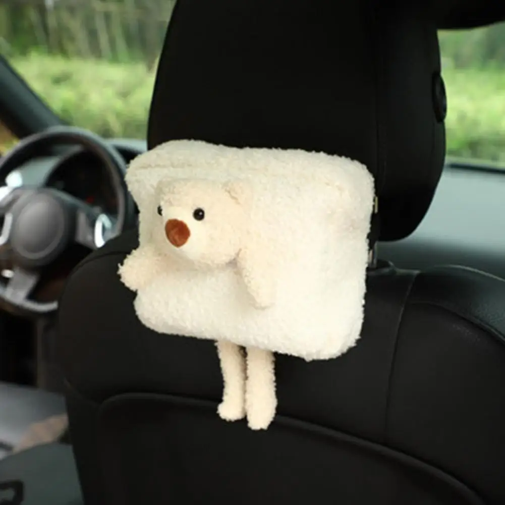 

Car Tissue Holder Fashion Hanging Comfy Cartoon Rabbit Decoration Automotive Napkin Holder for Auto