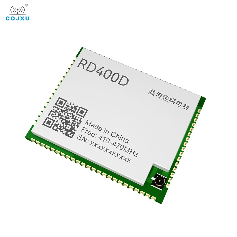 

Data transmission radio module 410-470MHz COJXU RD400D Support RIMATLK/TRIMMARK3/TRANSEOT Protocol 30dBm 5.6KM IPEX/Stamp Hole