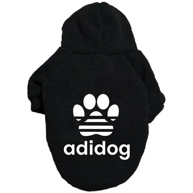 

Autumn Winter Pet Clothes Adidog Paw Print Dog Clothes Large, Medium and Small Dog Hoodie Sweater French Bulldog Pet Supplies