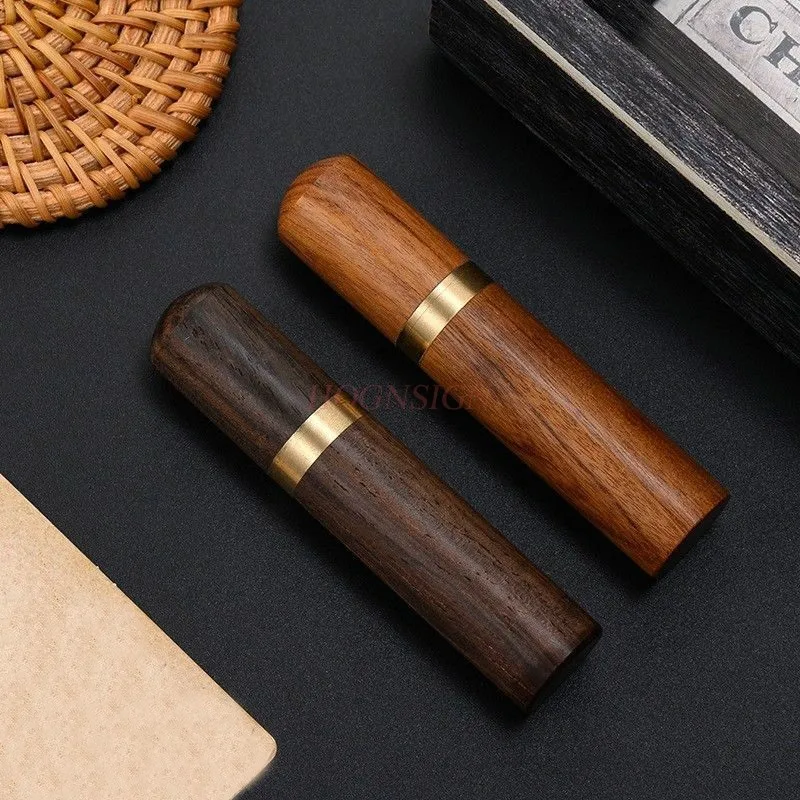 Redwood и черное дерево герметичная портативная коробка для лекарств маленькая