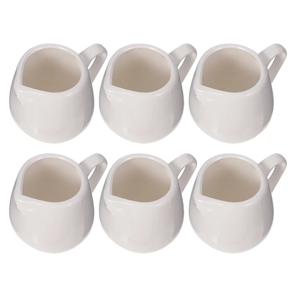 

Pitcher Creamer Ceramic Jug Sauce Mini Coffee Serving Porcelain Cream Gravy Syrup White Cup Kitchen Jugs Boat Pourer Dispenser