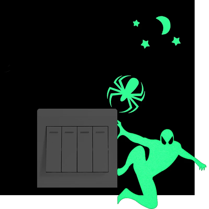 

Luminous Sneak Peep Boy Wall Stickers For Kids Room Switch Sticker Glow In The Dark Wall Decals Fluorescent Mural Art Home Decor