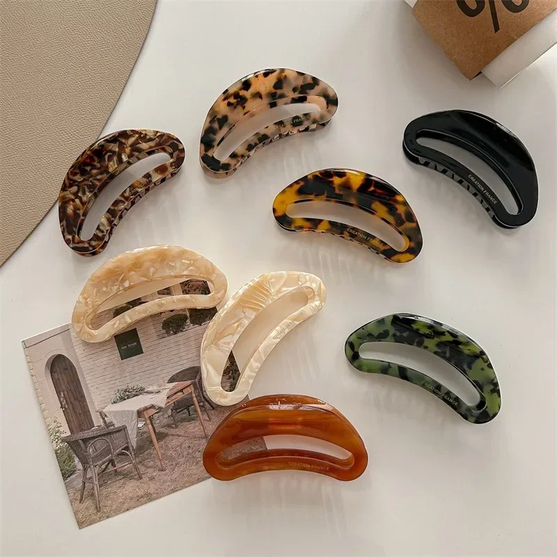 

10cm Women Fashion Acetate Hair Claw Clips Crabs Retro and Versatile Hair Clip Thick Hair Styling Strong Hold Hair Accessories