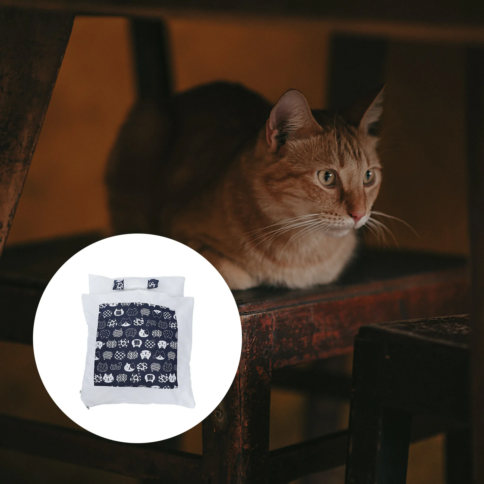 

Cat Bedhouse Pet Sleeping Kittentent Habitat Festival Covered Animals Hamster Puppy Winter Cage Gift