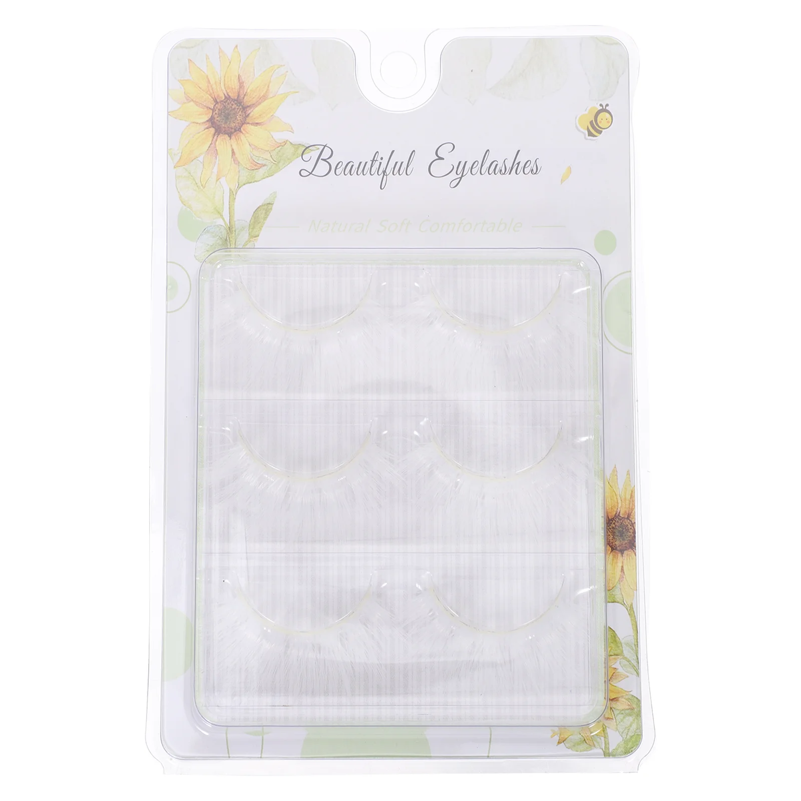 

3 Pairs White Eyelashes Fluffy False Artificial Fake Imitation Faux Makeup
