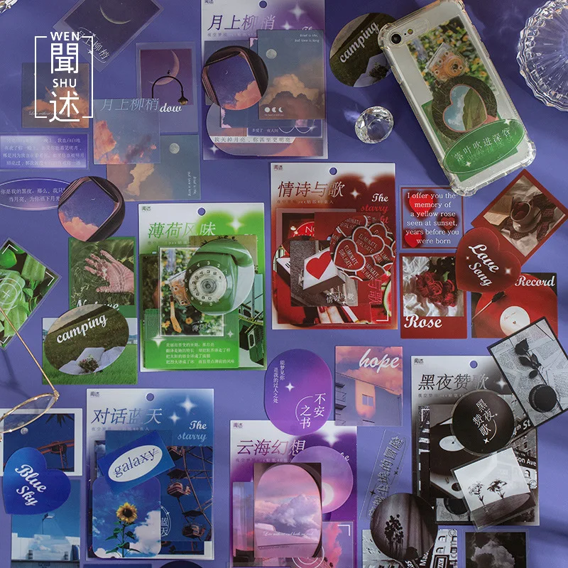 

40 шт./лот Kawaii канцелярские наклейки Ночная мечта дневник планировщик декоративные мобильные стикеры Скрапбукинг журнал Сделай сам стикер д...