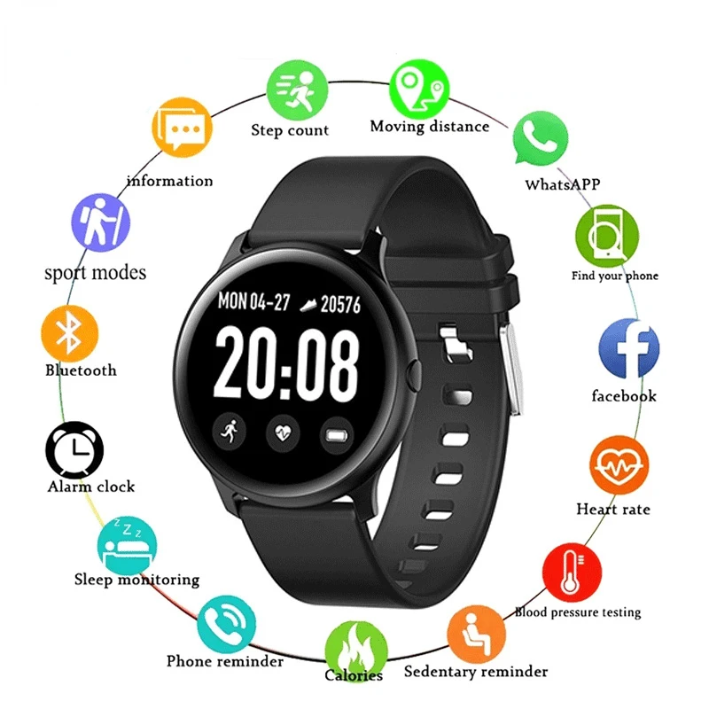 

Sports Bracelet KW19 Smart Watch Women's Men's Watches Heart Rate Monitor Fitness Tracker Electronic Clock Smartwatch
