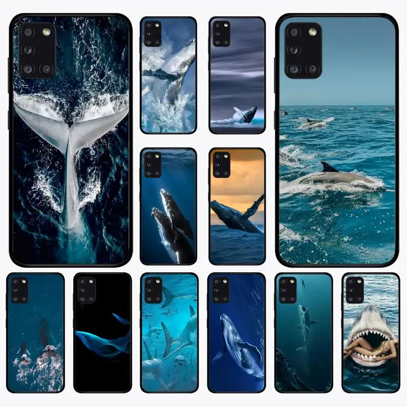 

Ocean Whale Shark Swimming Phone Case for Samsung A 51 30s 71 21s 10 70 31 52 12 30 40 32 11 20e 20s 01 02s 72 cover