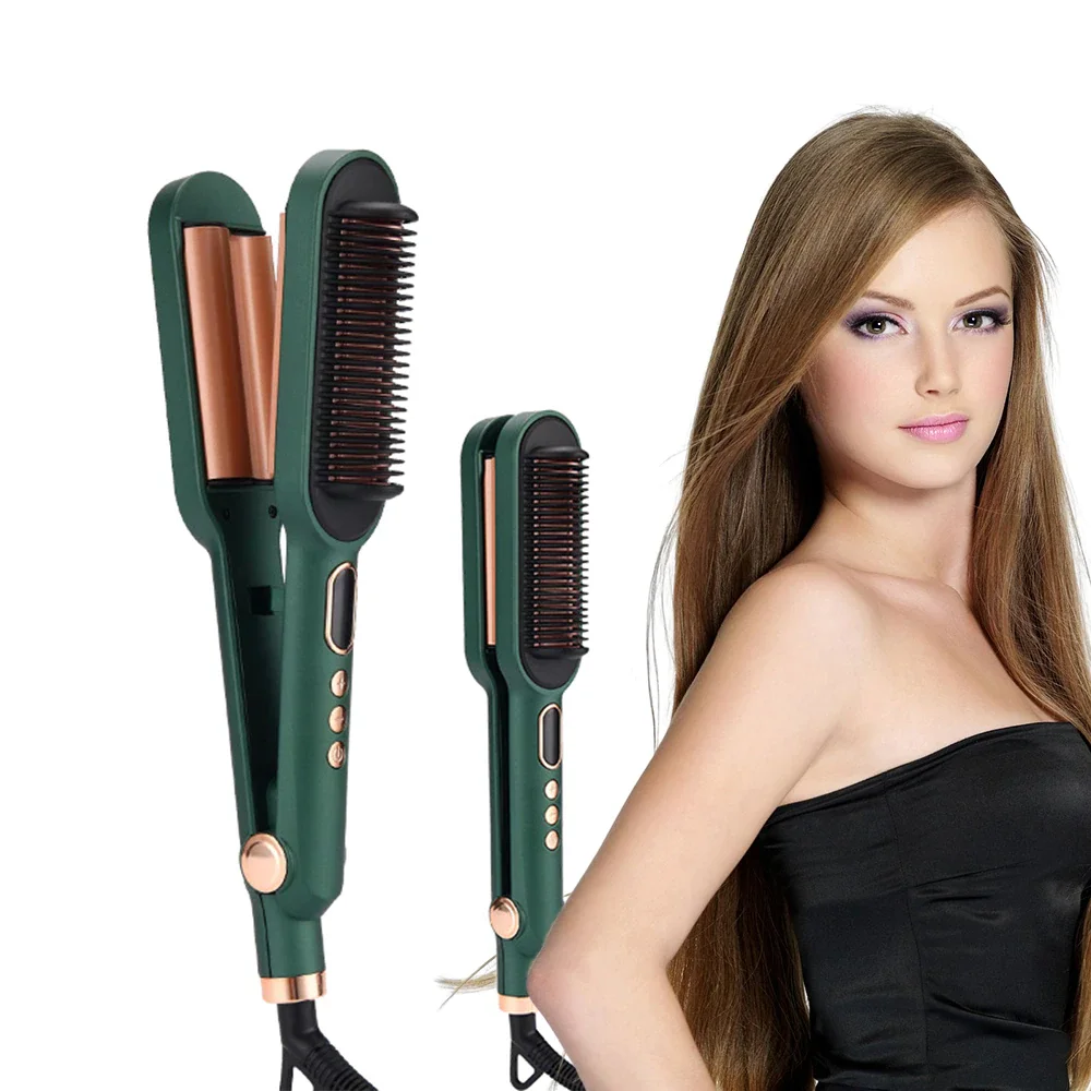 

Lofamy GH-801 2 In 1 Professional Hair Straightener Tools Curling Iron With Digital LCD Display Instant Heating Curling Iron