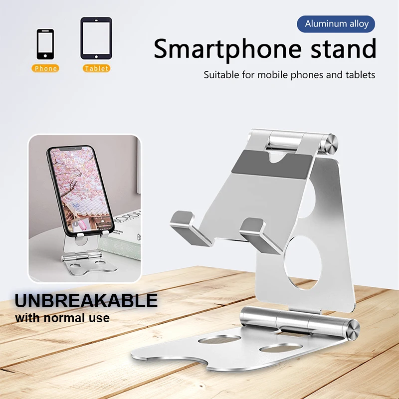 Mute Rotation Mobile Phone Holder Aluminum Alloy Durable Desktop Smartphone Stand Universal Tablet Folding Stands Mini Holders