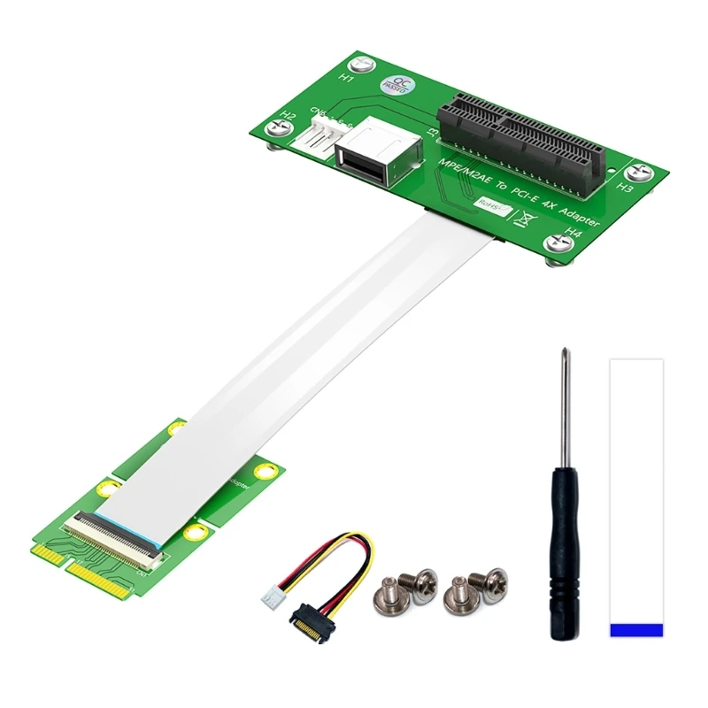 

Mini PCIE to PCIExpress Slot 4Pin Power Adapter Board with USB2.0 Extension