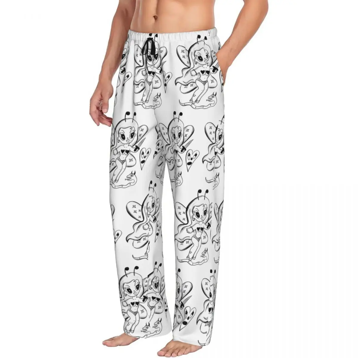 Пижамные штаны сказочные Karol G Reggae Ainger с принтом на заказ Мужская пижама для сна