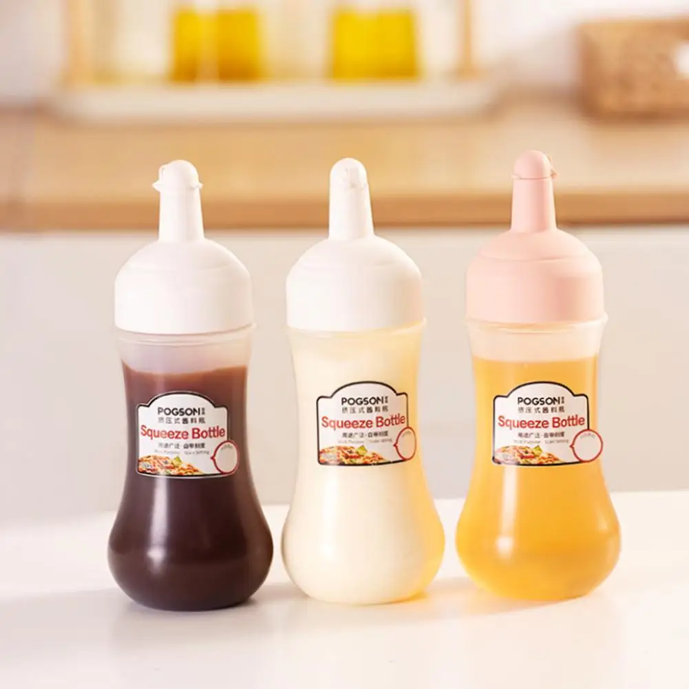 

350ml Condiment Squeeze Bottles Squeeze Sauce Bottle Oil Dispensers Sauces Kitchen Olive Bottles Ketchup Mustard B9A3