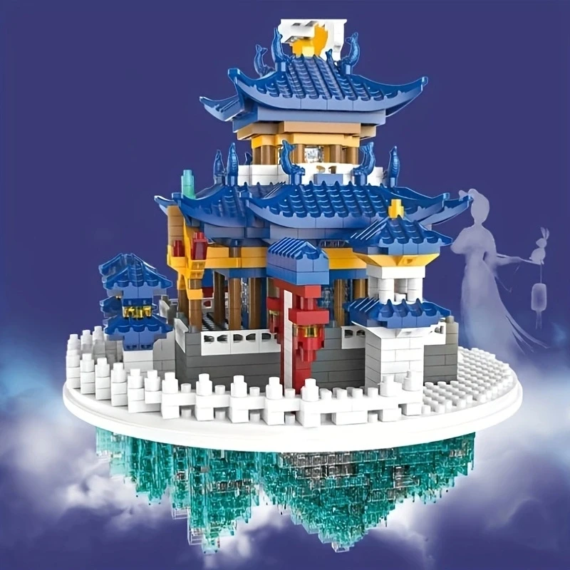 Детский конструктор Guanghan Palace высокой сложности большая сборка микрочастиц