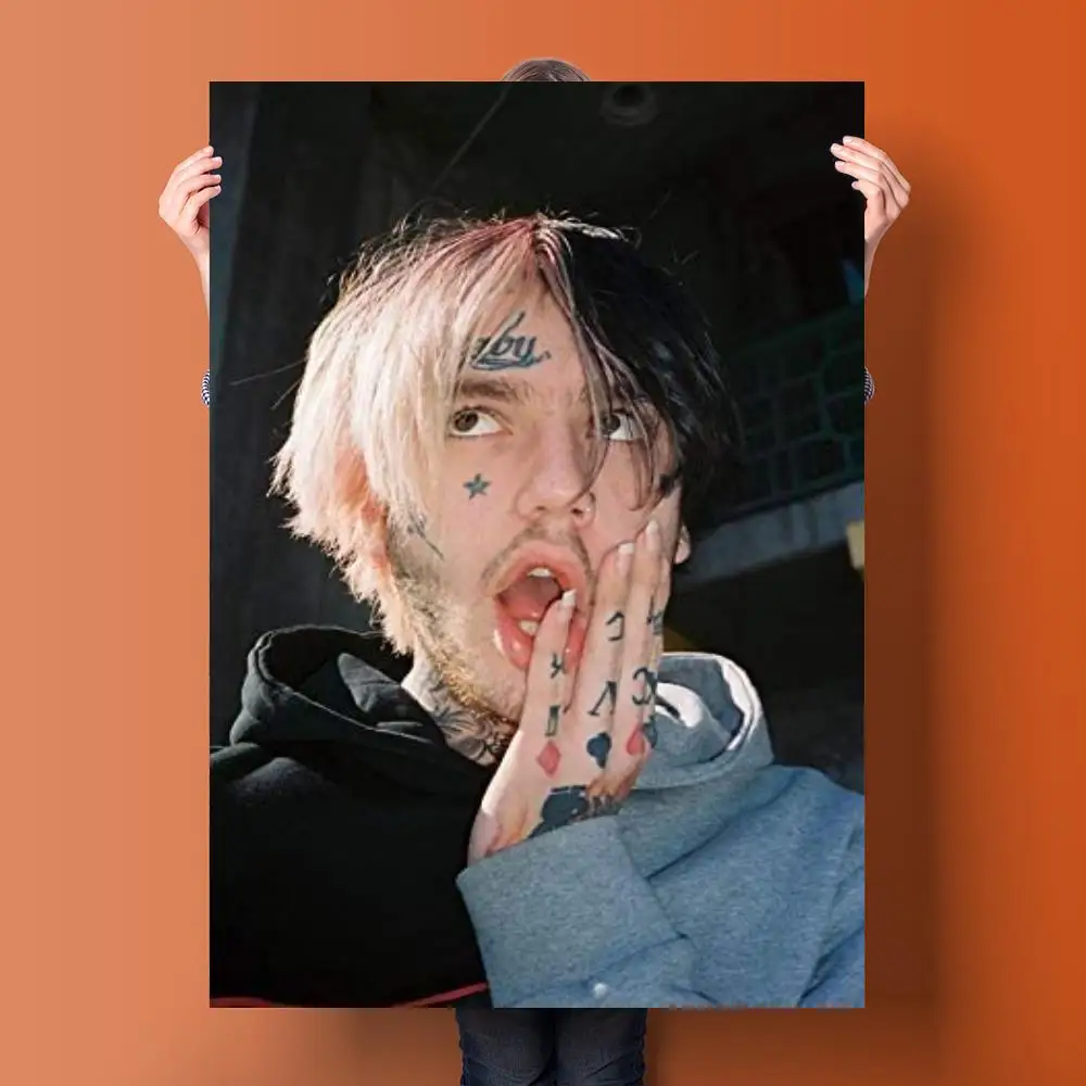 

Lil PEEP Music Canvas Art Poster and Wall Art Picture Print Modern Family bedroom Decor Posters