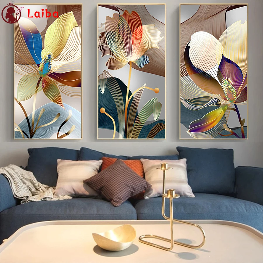 

3 шт., набор для алмазной вышивки «цветы»