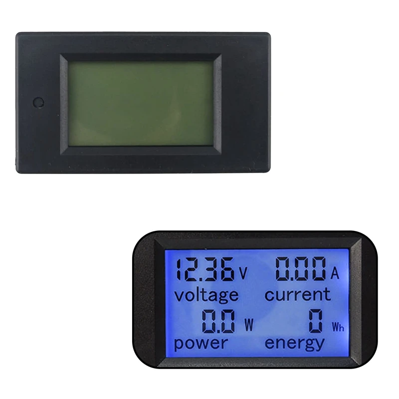 

DC Multimeter Batt Monitor 0-100A Ammeter Voltmeter with LCD Display Digital Current Voltage Power Meter, Fit