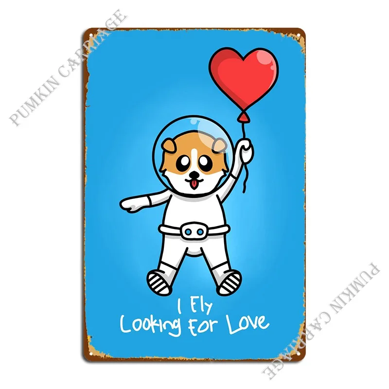 

Dog Astronaut Metal Sign Living Room Wall Decor Wall Custom Designing Tin Sign Poster
