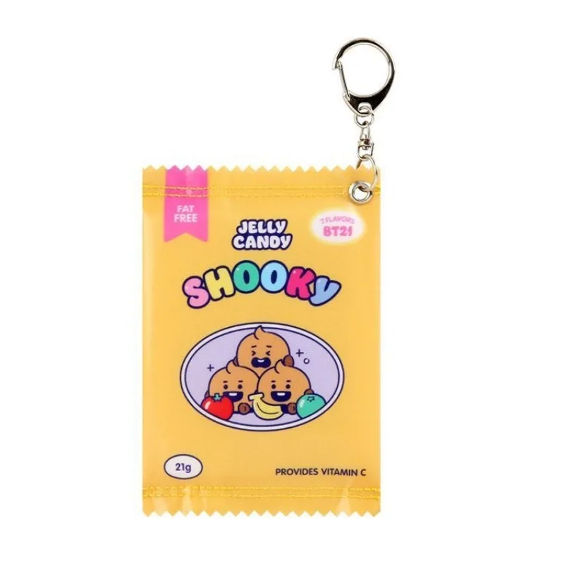 Фото Kawaii BT21 кошелек для монет с героями мультфильмов Cooky Shooky Chimmy Tata студенческий идентификатор портативная сумка для карт туалетные принадлежности для макияжа сумка для хранения наушников №3