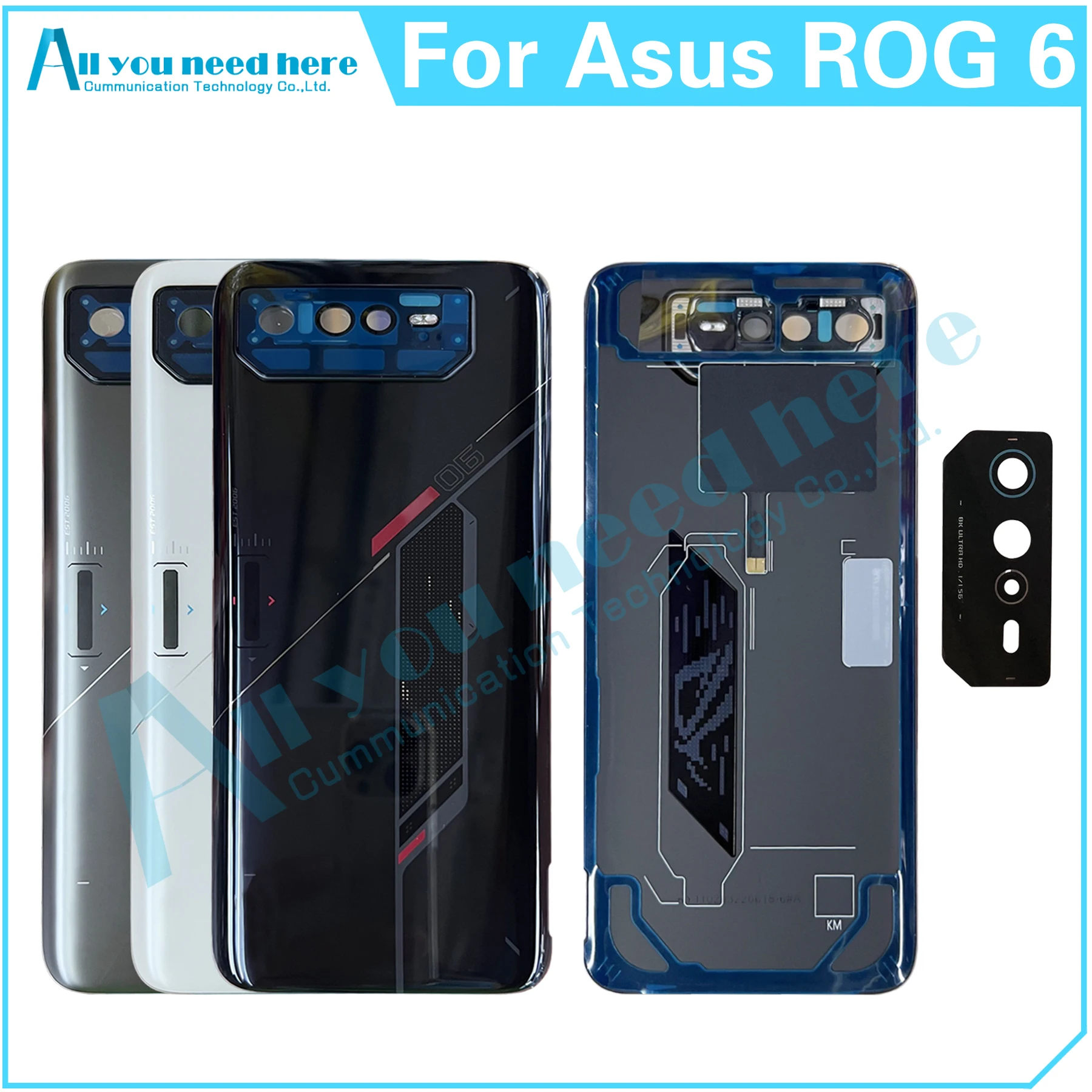 

Оригинальный чехол для Asus ROG Phone 6 AI2201 ROG6 ROG 6, задняя крышка корпуса, задняя крышка, крышка аккумулятора