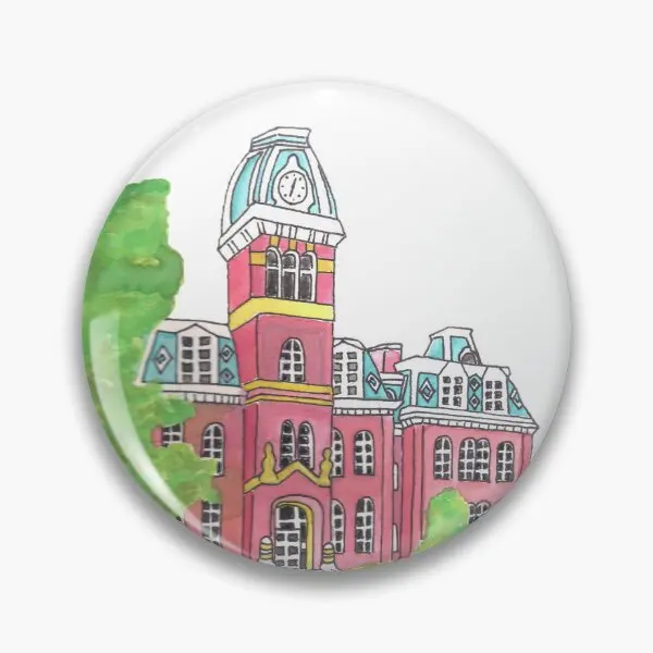 Мягкая булавка для пуговиц Woodburn Hall Wvu креативный декор металлическая брошь