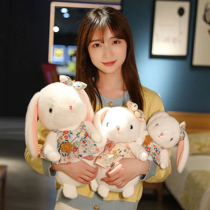 

Милая Цветочная юбка Кролик плюшевые игрушки мягкие набивные животные детские длинные уши кролик для сна Симпатичные Мультяшные плюшевые ...