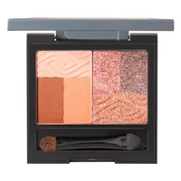 gradient three dimensional six color eyeshadow palette matte pearlescent glitter pumpkin earth color daily eye makeup
