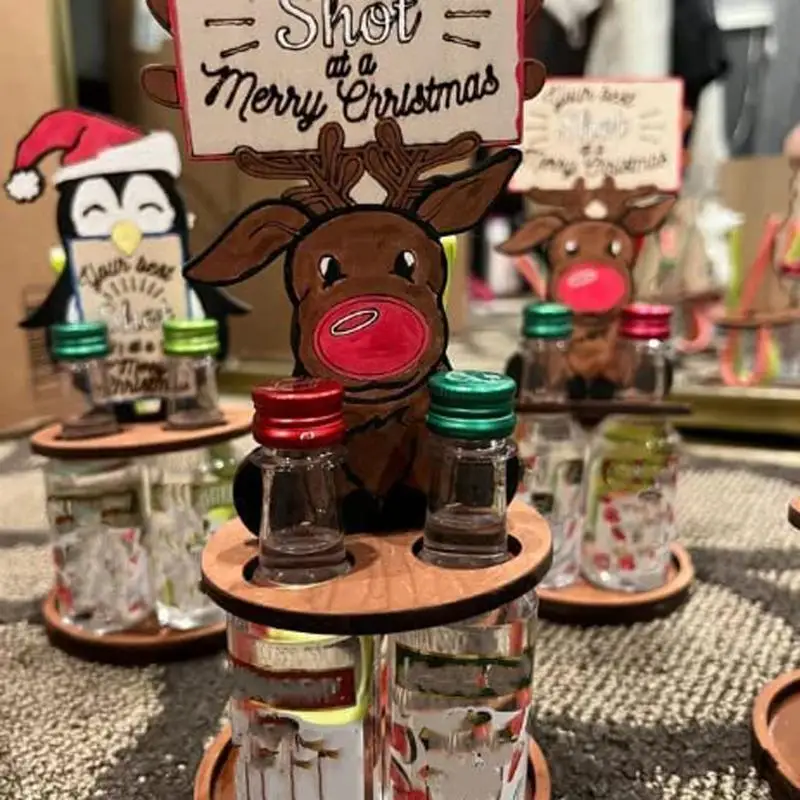 

Cartoon Christmas Wine Bottle Rack Portable Wine Bottle Rack High Quality Christmas Decorations Mini Wine Bottle Rack Creative