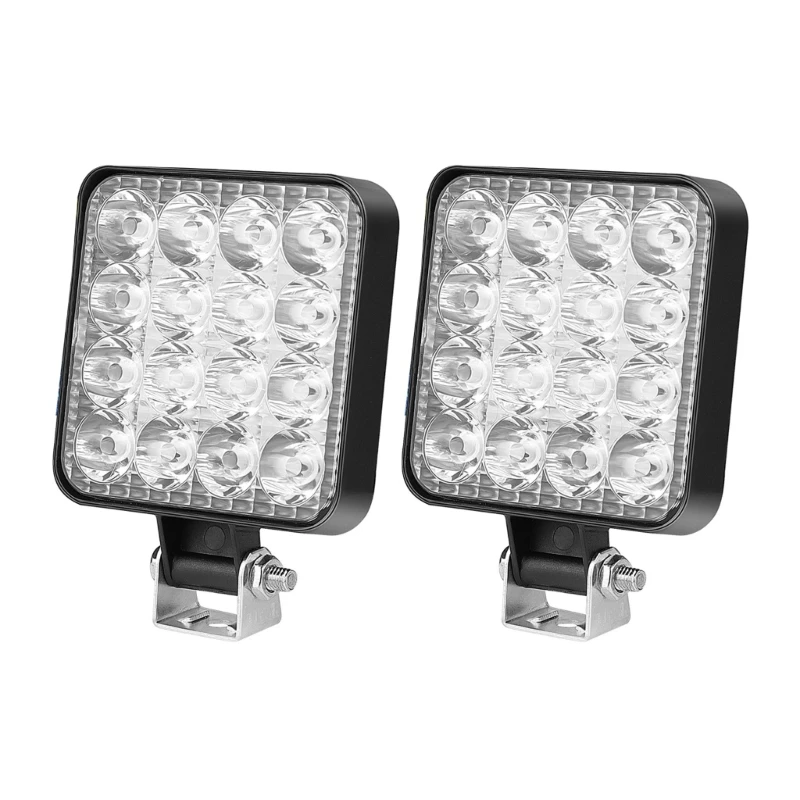 Автомобисветильник светодиодный противотуманный фонарь в сборе, 48 Вт, 12 В, 6500 лм, K, точечный луч, светильник для грузовиков, внедорожников, дневные ходосветильник огни, Рабочий фонарь R2LC